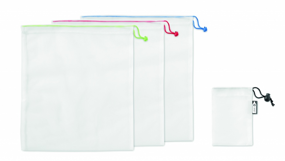 Logotrade firmakingituse foto: Komplektis 3 RPET võrgust toidukotti